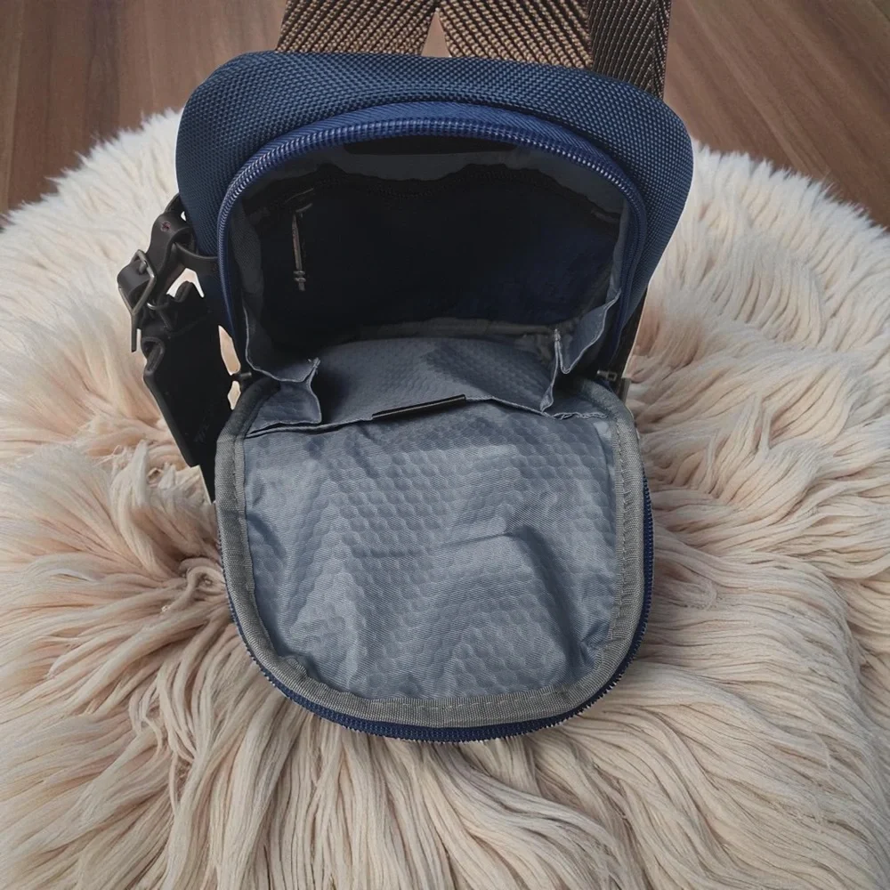 Tumi Navy and Brown Men's Sling Bag